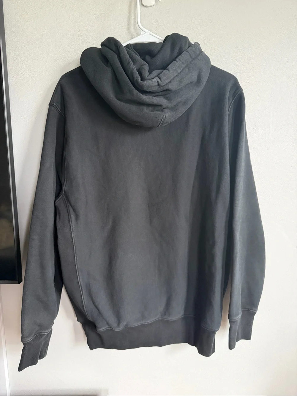 J. Crew Heritage 14 oz Fleece Hoodie Black Mens Large Sweatshirt
